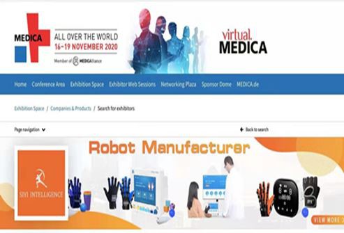 Medica-utställning Tyskland Si Yi handfunktionell rehabiliteringsrobot